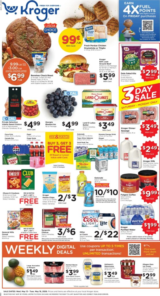 Kroger Weekly Ad This Week: Amazing Deals May 13 to May 19 2026