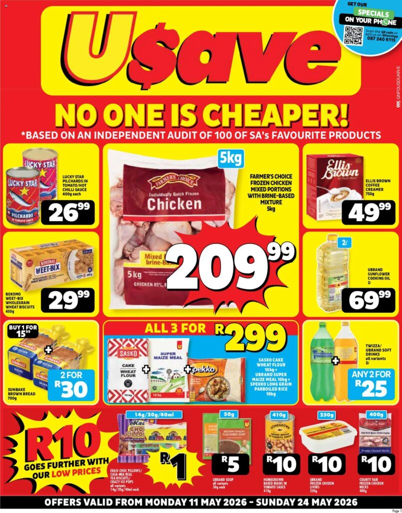 Unmissable Savings at Usave Gauteng – Specials from 11 May 2026!