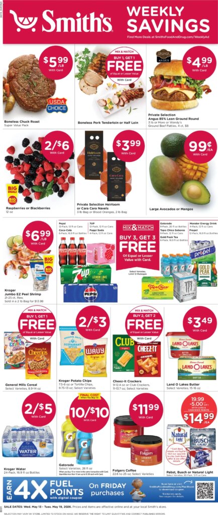 Smith’s Weekly Ad This Week: Hot Deals May 13 to May 19 2026!