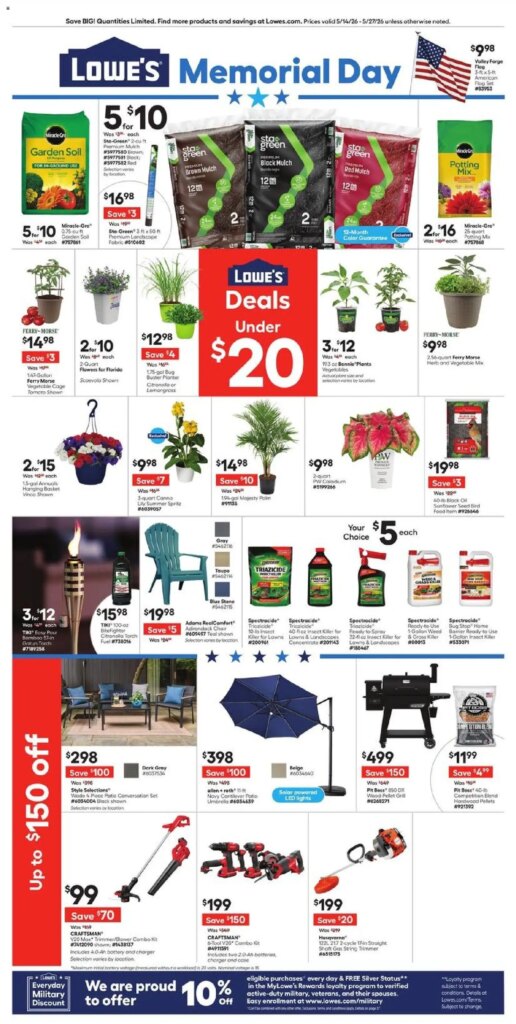 Lowe’s Weekly Ad This Week: Amazing Deals May 14 to May 27 2026