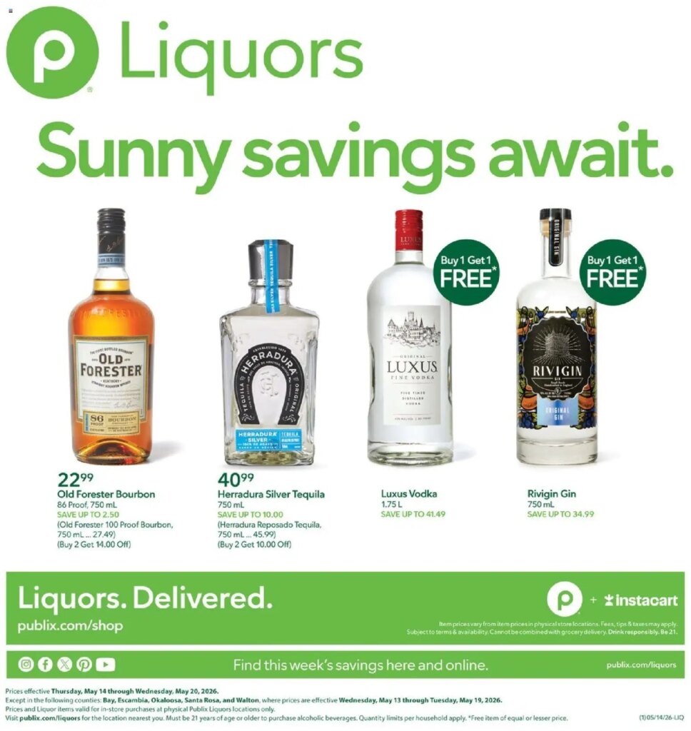 Grab Exciting Deals This Week at Publix Liquor May 14 to May 20 2026