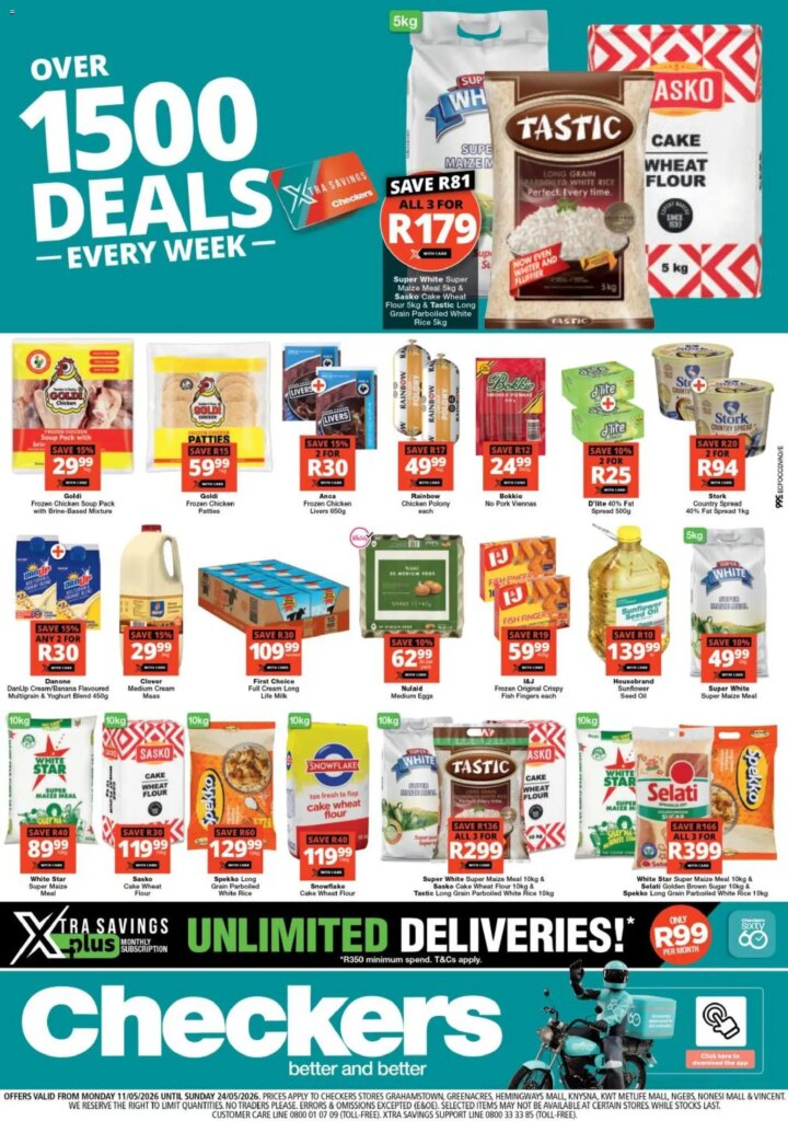 Checkers – Eastern Cape – Xtra Savings Deals: Specials This Week 11 May 2026