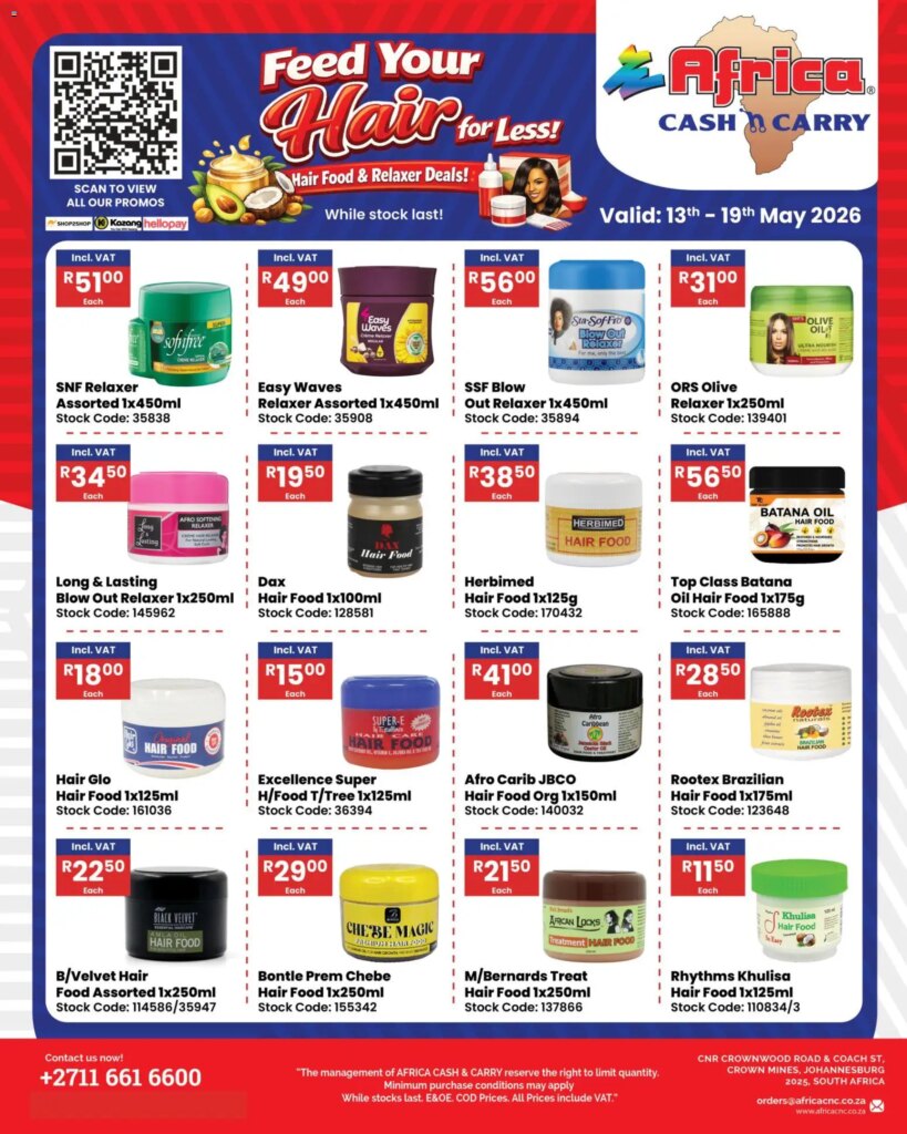 Amazing Offers at Africa Cash & Carry Wednesday Promo on 13 May 2026!