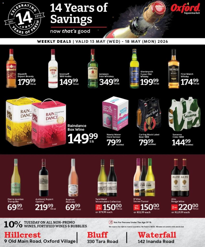 Massive Savings at Oxford Freshmarket Liquormarket Deals – 13 May 2026!