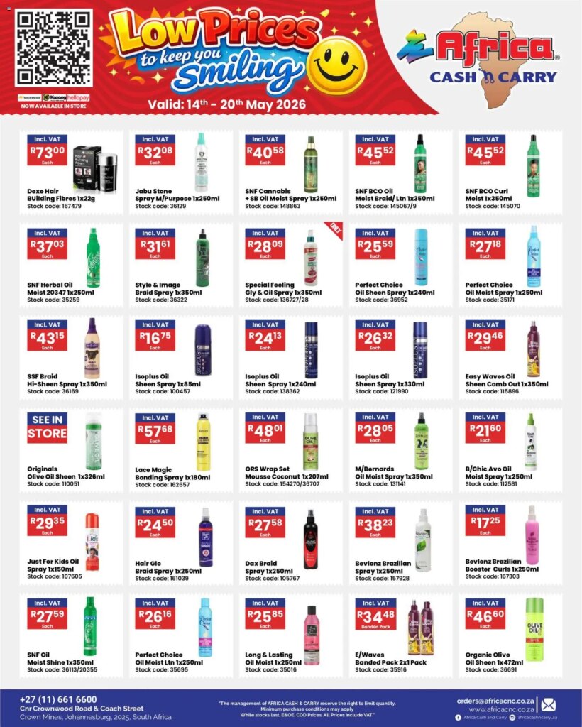 Amazing Savings This Week at Africa Cash & Carry Specials: 14 May 2026!
