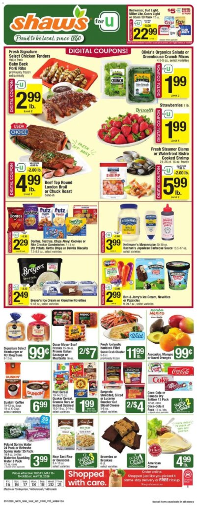 Shaw’s Weekly Ad This Week: May 15 to May 21 2026 Savings You Can’t Miss!