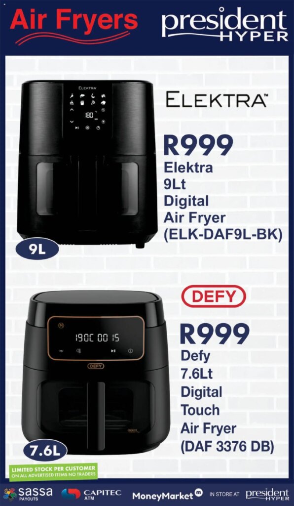 Unmissable Savings: President Hyper – Defy Air Fryer Deals 14 June 2026!