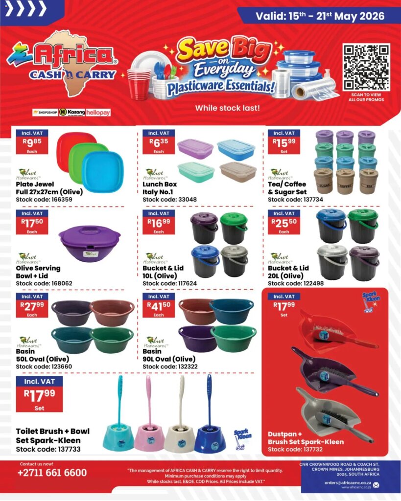 Massive Savings at Africa Cash & Carry Friday Promo: 15 May 2026 Special This Week!