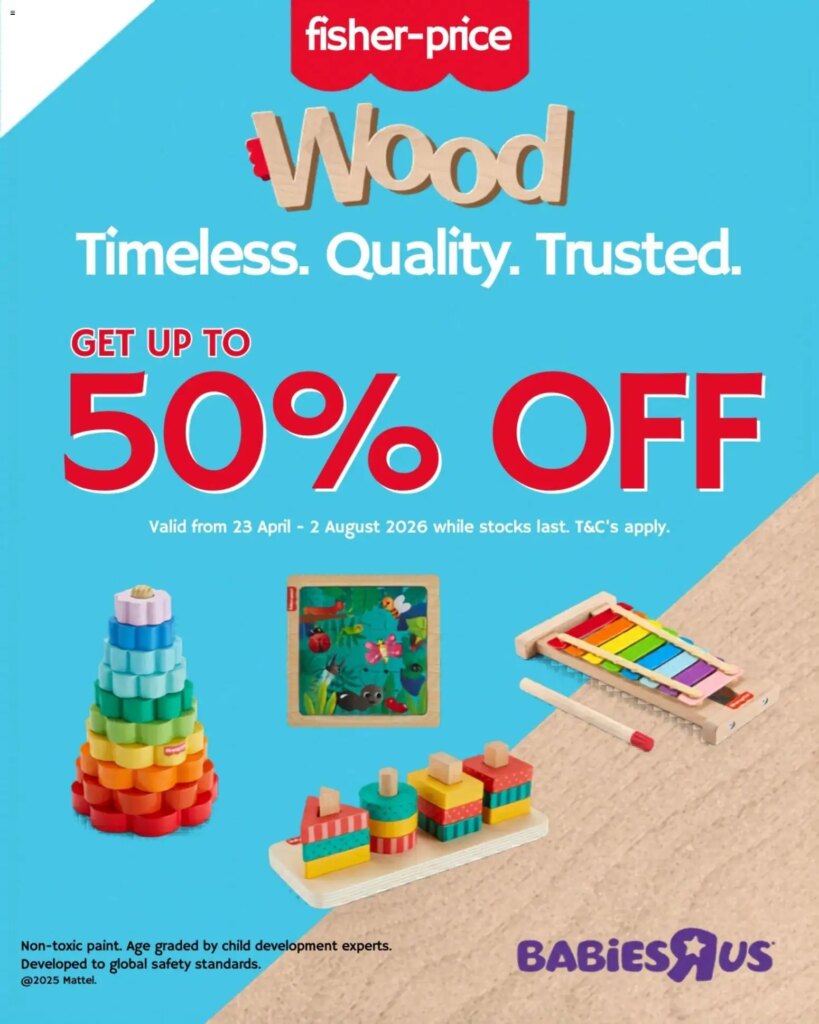 Shop Special This Week: Babies R Us The Fisher-Price Wooden Collection – 23 April 2026
