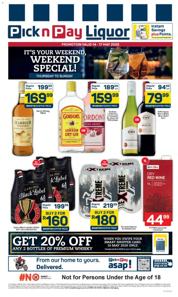 Exciting Pick n Pay Liquor Weekend Specials Starting 14 May 2026! 9 Exciting Pick n Pay Liquor Weekend Specials Starting 14 May 2026!