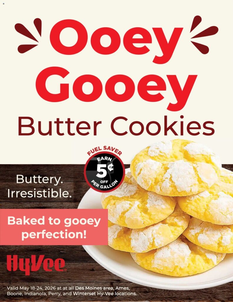 HyVee Ooey Gooey Butter Cookies Specials May 18 to May 24 2026 This Week
