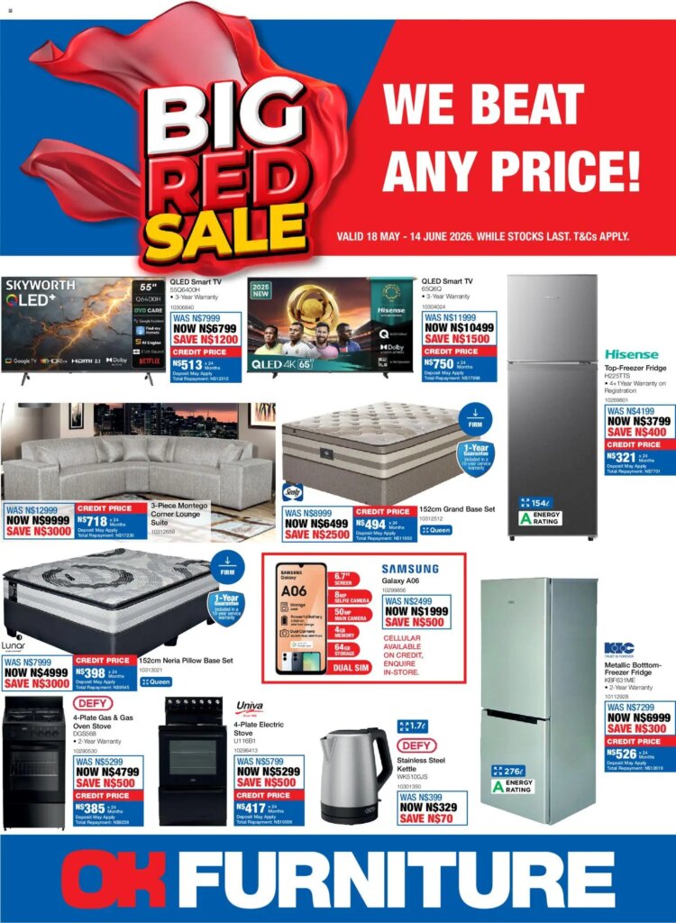 Amazing Deals in the OK Furniture Catalogue Namibia – 18 May 2026 Special This Week!