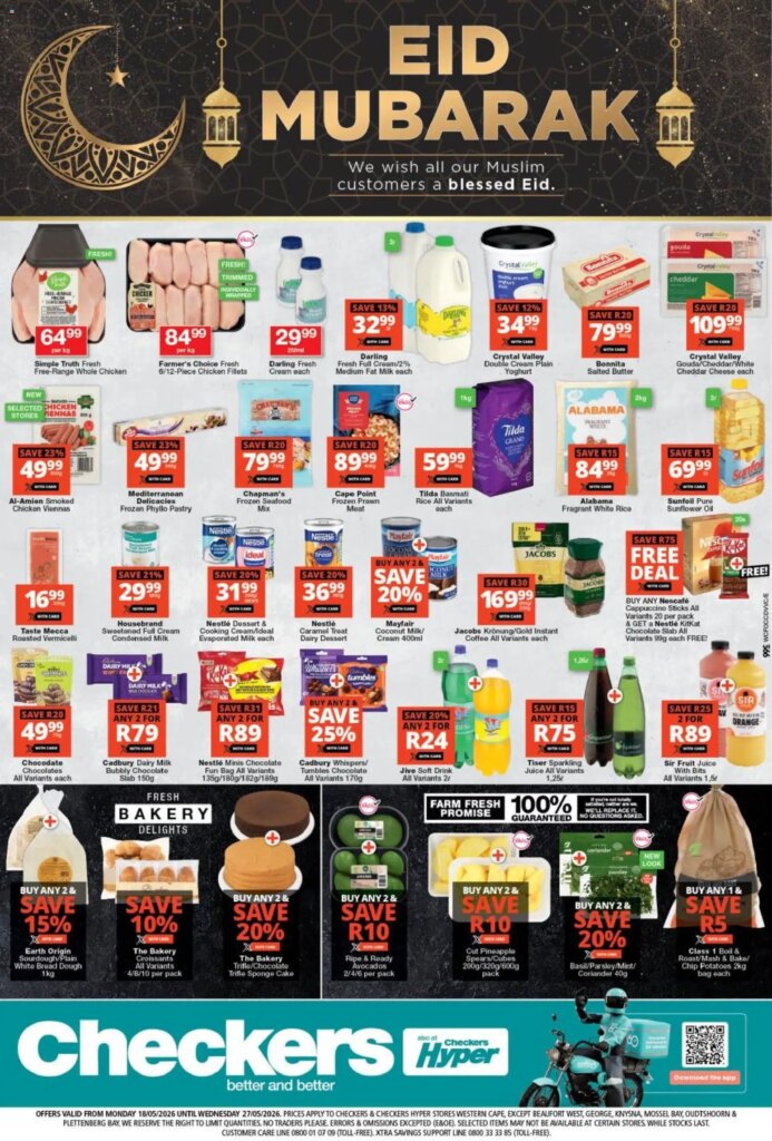 Eid Mubarak Promotion at Checkers - Western Cape Starts 18 May 2026 - Special This Week! 9 Eid Mubarak Promotion at Checkers – Western Cape Starts 18 May 2026 – Special This Week!