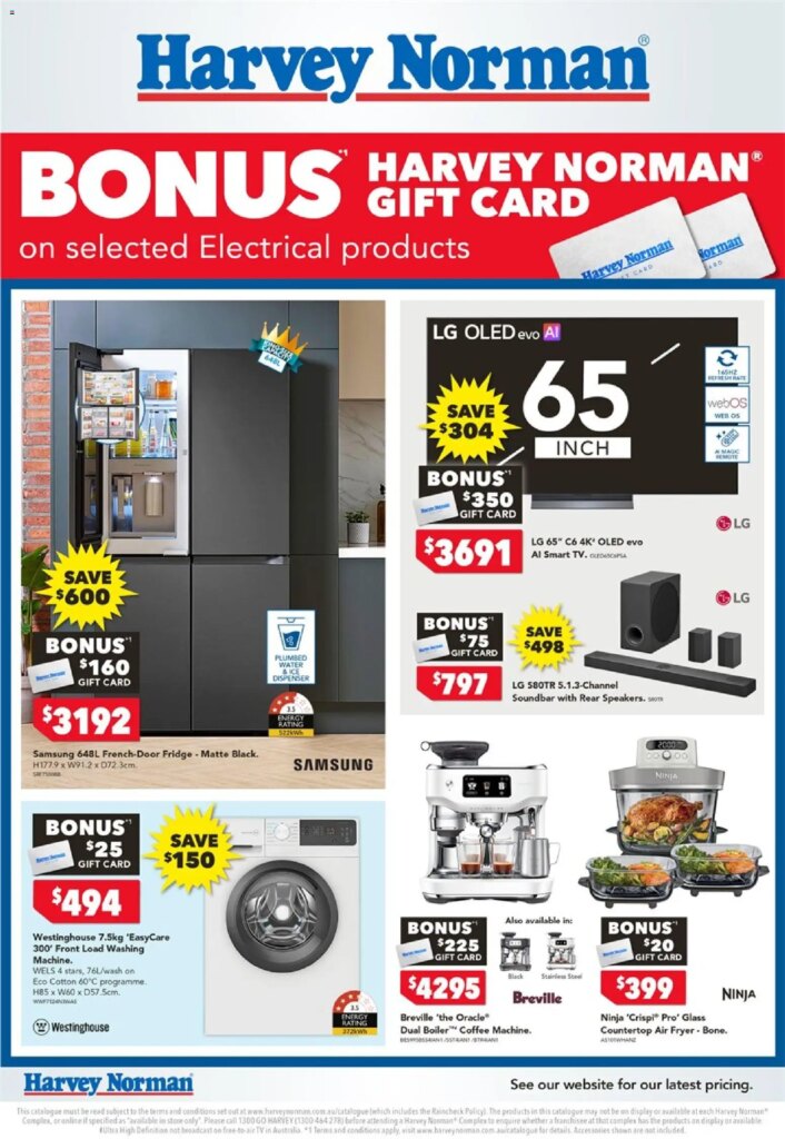 Harvey Norman Bonus Gift Card Catalogue This Week: May 18 Deals & Specials