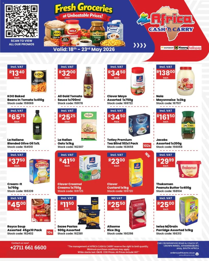 Grab Amazing Offers at Africa Cash & Carry Monday Promo: 18 May 2026 Special This Week! 4 Grab Amazing Offers at Africa Cash & Carry Monday Promo: 18 May 2026 Special This Week!