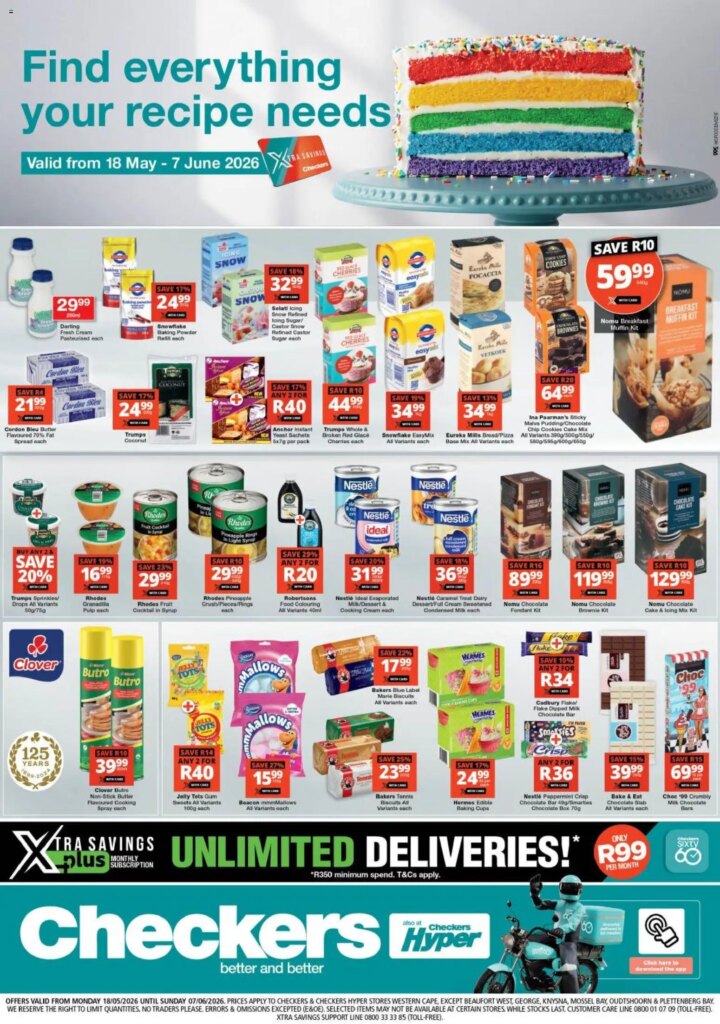 Checkers – Western Cape Baking Promotion: Special This Week From 18 May 2026