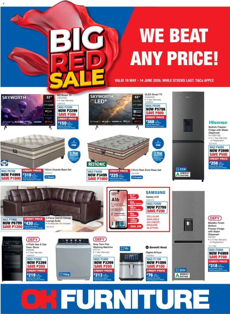 Exclusive OK Furniture Catalogue Botswana Specials This Week: 18 May 2026