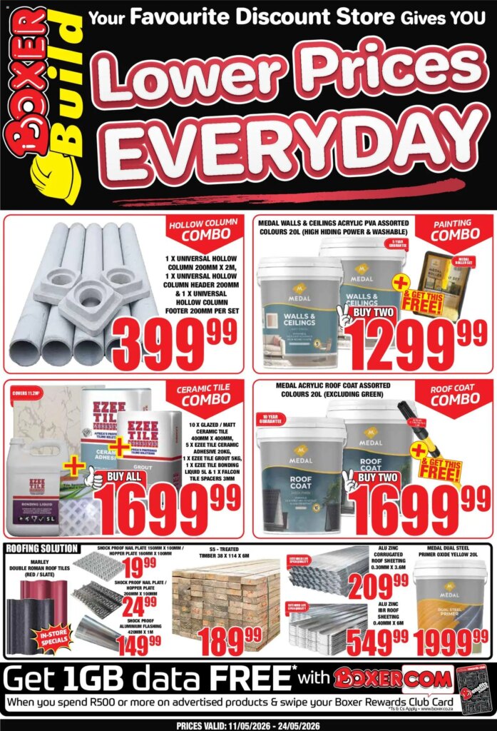 Massive Deals at Boxer KwaZulu-Natal – Build on 11 May 2026 – Special This Week!