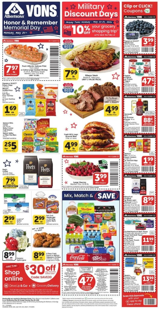 Vons Weekly Ad This Week: Amazing Deals May 20 to May 26 2026!