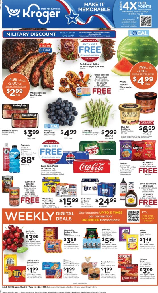 Kroger Weekly Ad This Week: Incredible Deals May 20 to May 26 2026!