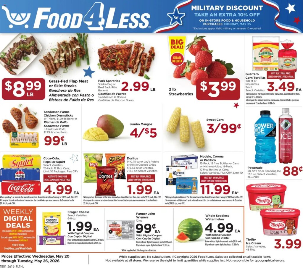 Food 4 Less Weekly Ad This Week: Unbeatable Offers May 20 to May 26 2026