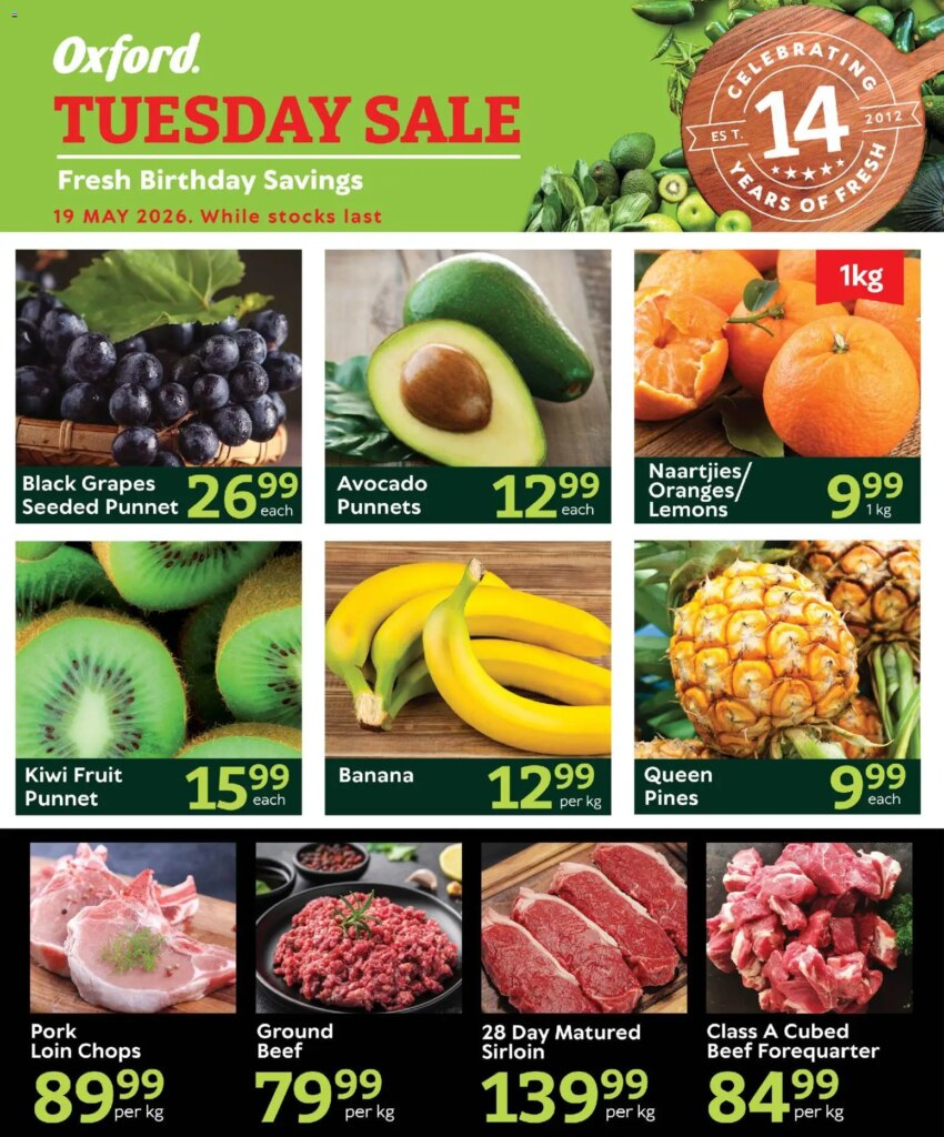 Exciting Deals at Oxford Freshmarket Tuesday Sale on 19 May 2026!