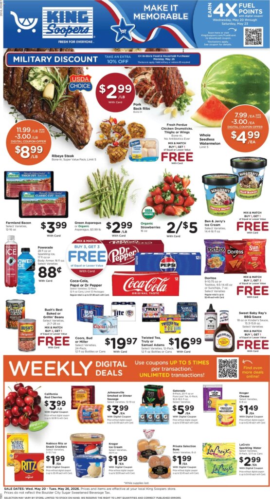 King Soopers Offers This Week: May 20 to May 26 2026 Specials