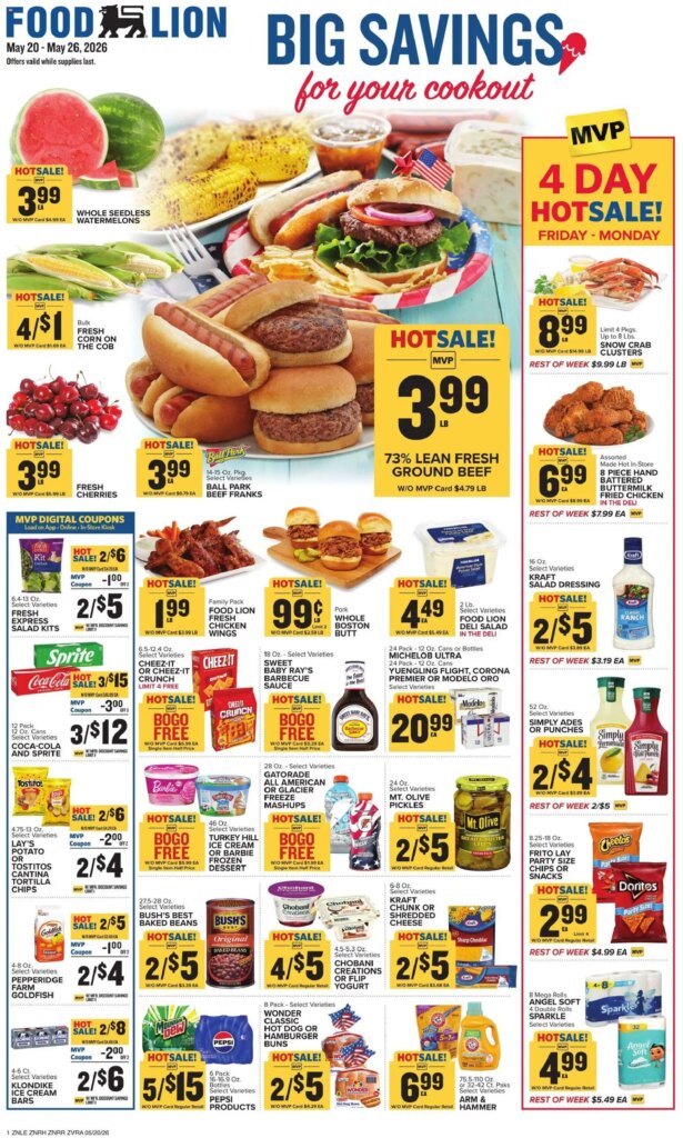 Food Lion Weekly Ad This Week: May 20 to May 26 2026 Savings Await!