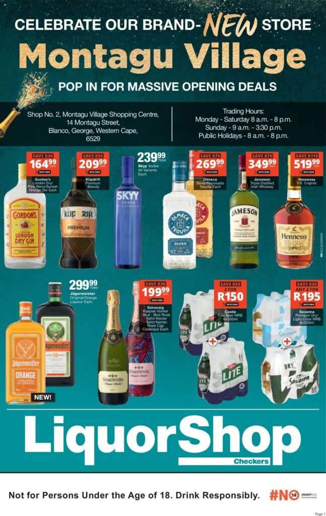 Checkers Montagu Village – LiquorShop Specials This Week: 18 May 2026 Offers