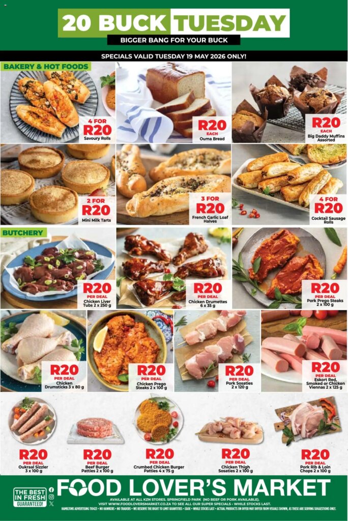R20 Buck Tuesday at Food Lover’s Market KwaZulu-Natal 18 May 2026 – Special This Week!