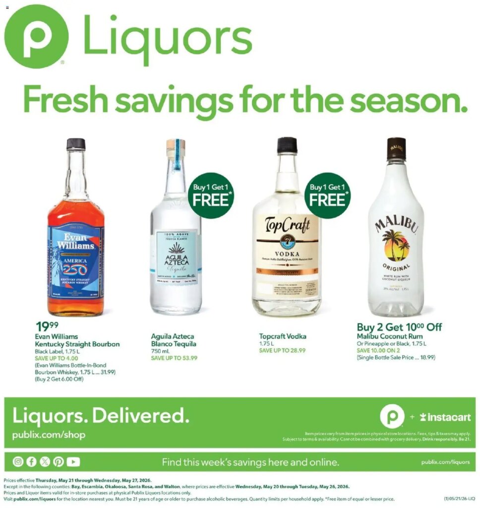 Hot Offers at Publix Liquor May 21 to May 27 2026 – Save Big This Week!