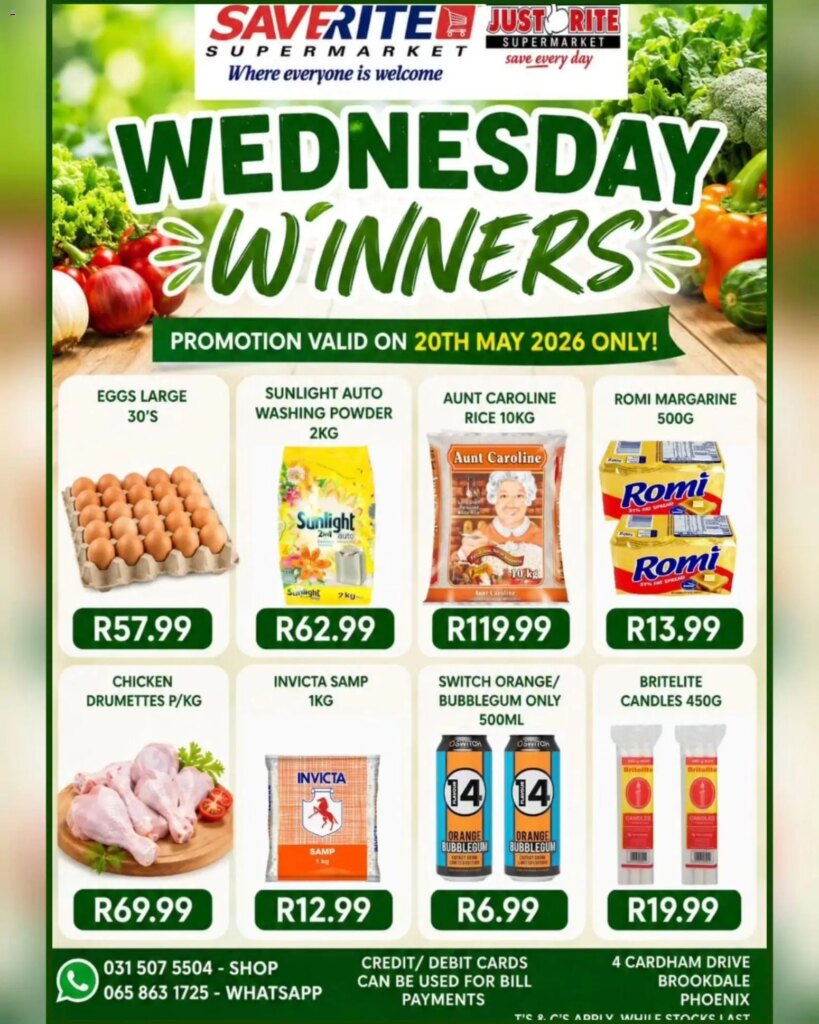 Saverite Wednesday Winners: Special This Week – 20 May 2026 Deals Await!
