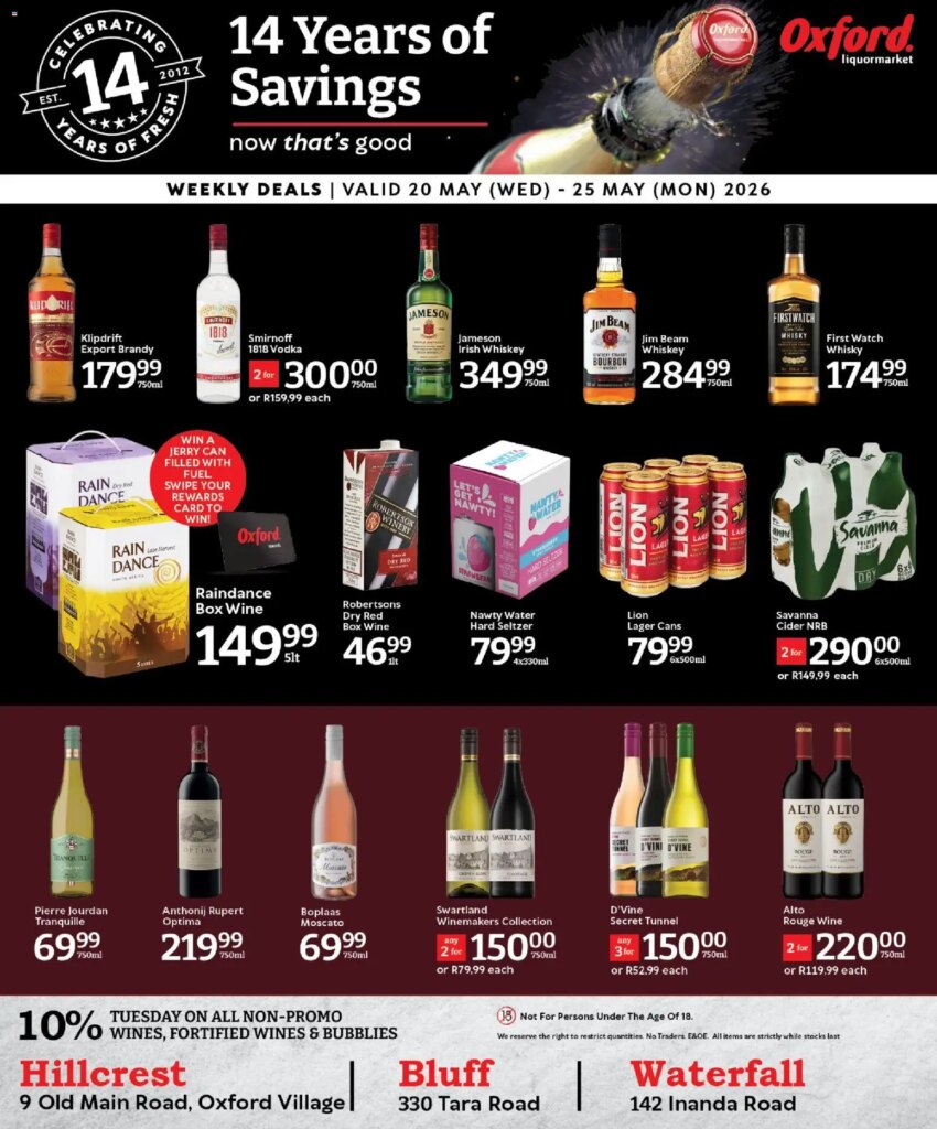 Oxford Freshmarket Liquormarket Deals: Special This Week, 20 May 2026!