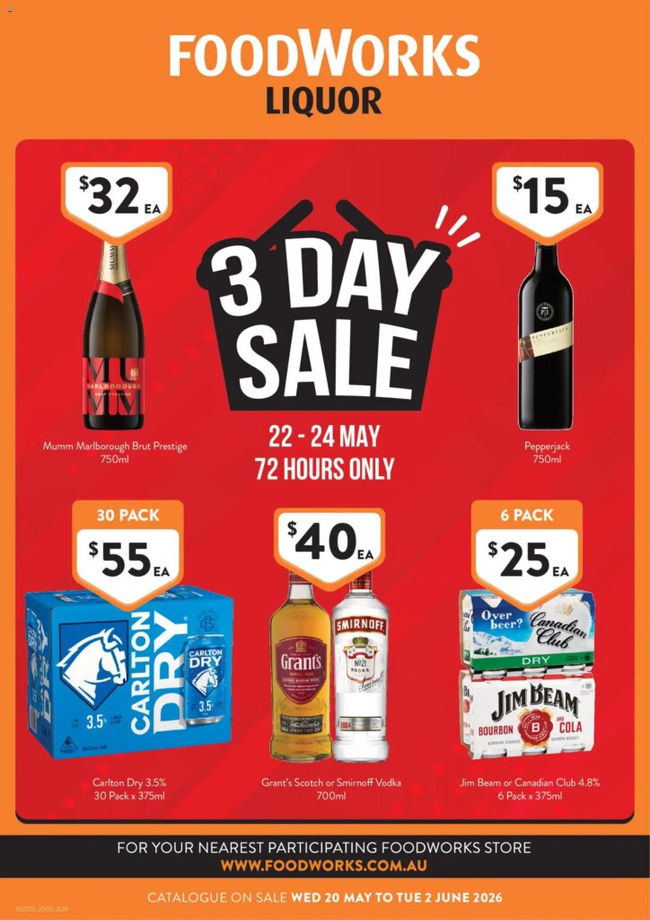 Foodworks Liquor Specials: Great Deals on May 22 2026!