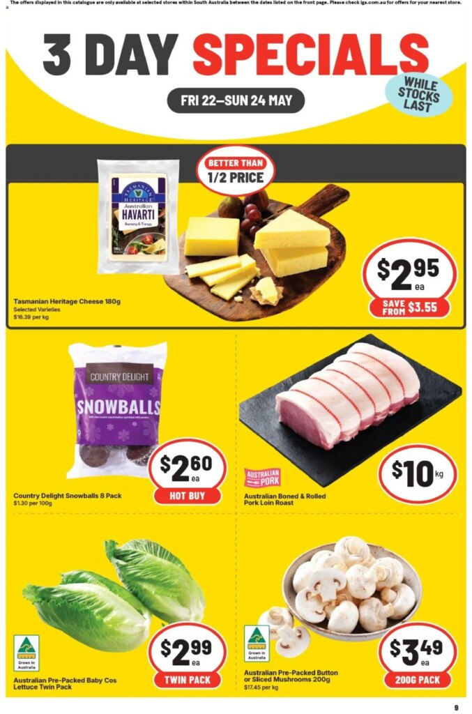 IGA 3 Day Specials - SA: Amazing Deals Starting May 22 2026! 3 IGA 3 Day Specials – SA: Amazing Deals Starting May 22 2026!