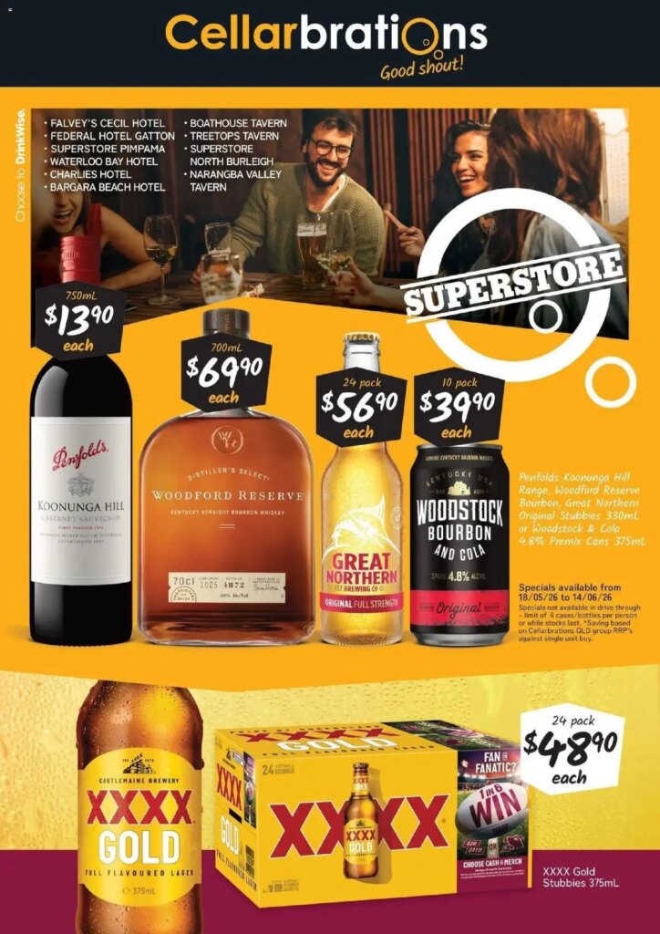 Cellarbrations – Good Shout! QLD SS May 18 Deals You Can’t Miss!