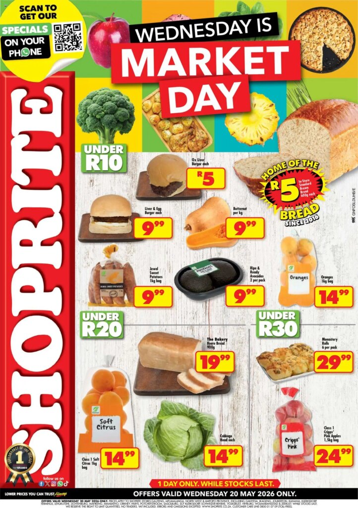 Shoprite - Gauteng Market Day Deals: Special This Week on 20 May 2026! 5 Shoprite – Gauteng Market Day Deals: Special This Week on 20 May 2026!
