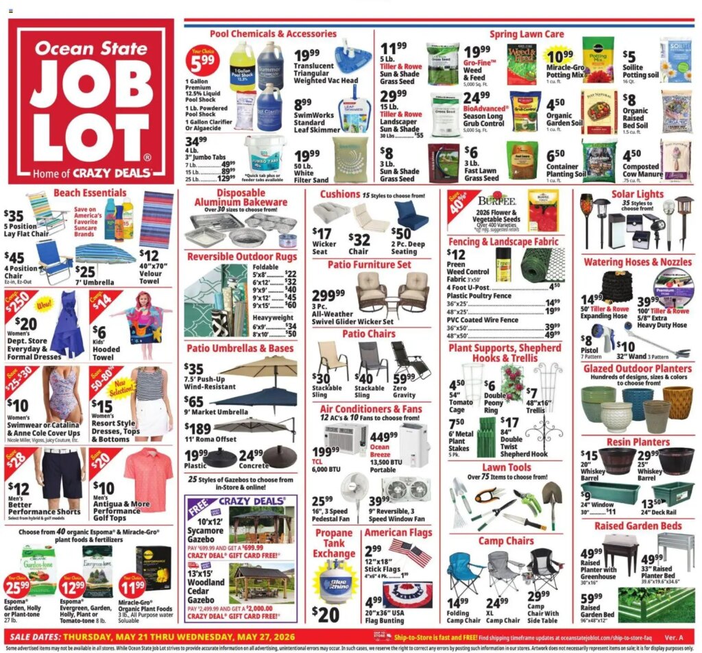 Ocean State Job Lot Weekly Ad This Week: Exciting Deals May 21 to May 27 2026