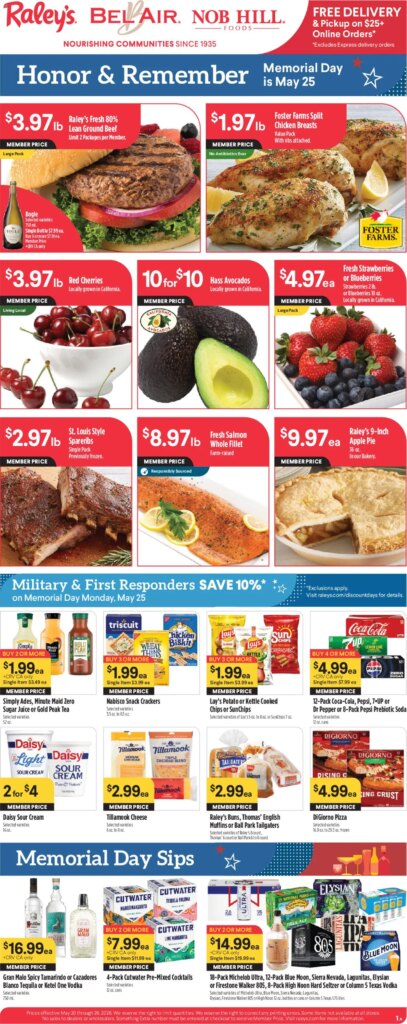 Raley’s Weekly Ad This Week: Exciting Deals from May 20 to May 26 2026!