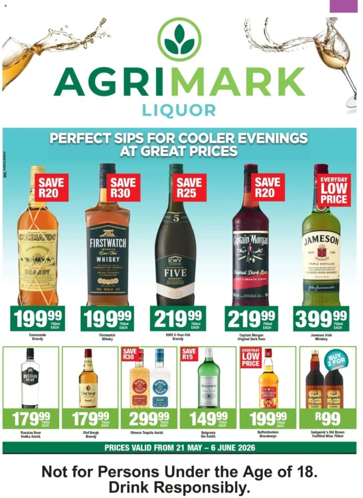 Get Exciting Agrimark Liquor Specials from 21 May 2026 – Special This Week!