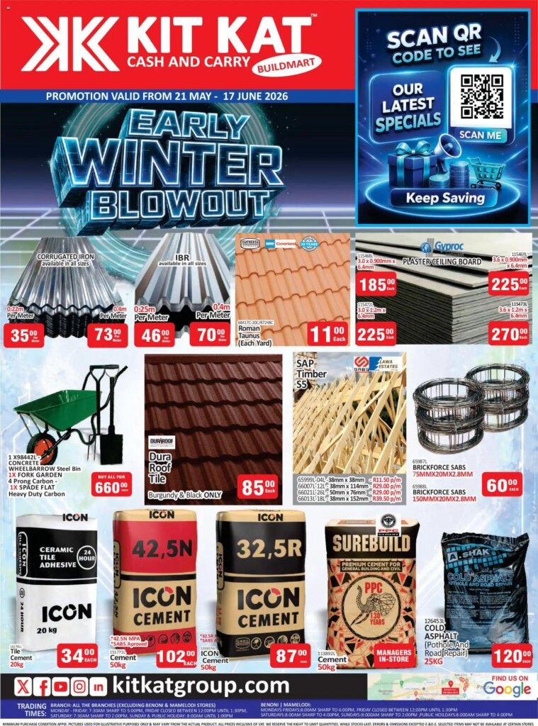 KIT KAT Cash & Carry – Buildmart Early Winter Specials, 21 May 2026
