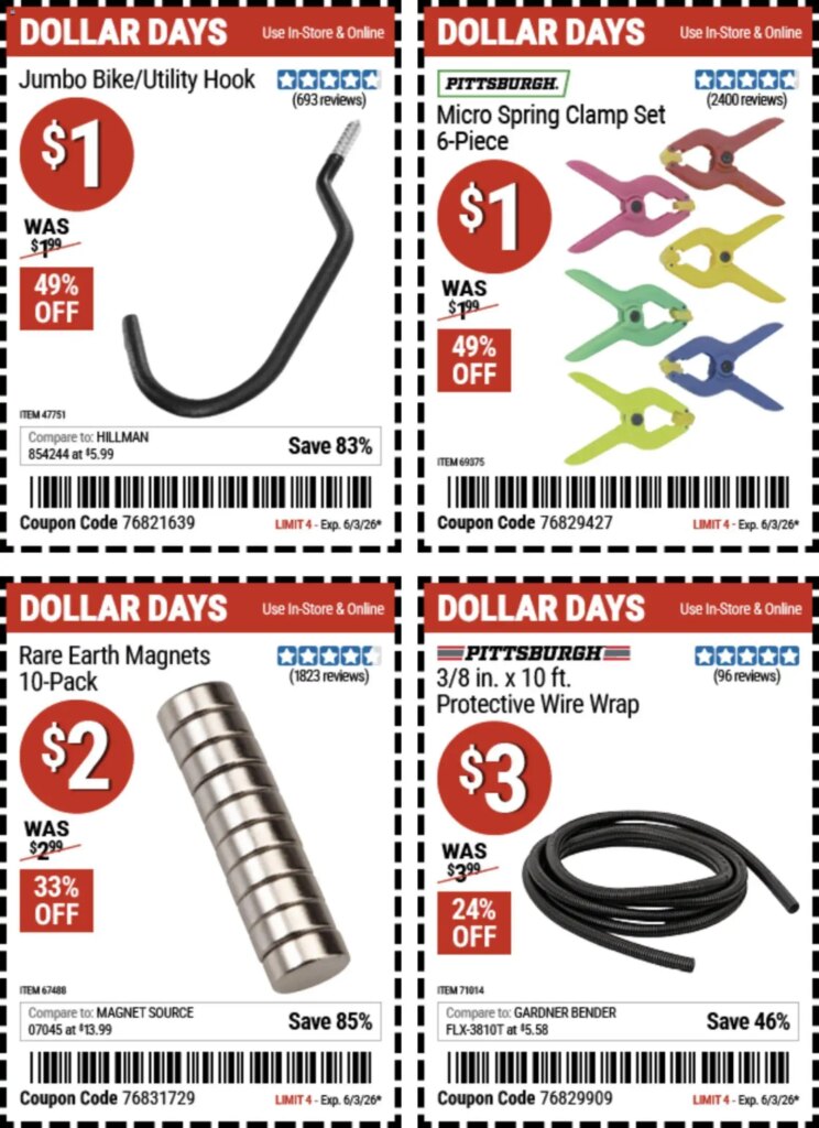 Harbor Freight Dollar Days This Week: Amazing Deals May 21 to June 3 2026