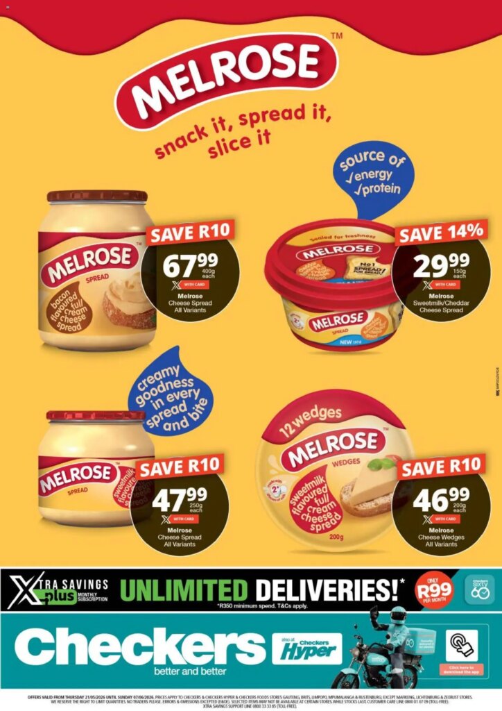 Checkers – Gauteng – Melrose Promotion Specials 21 May 2026 – Grab Your Deals!