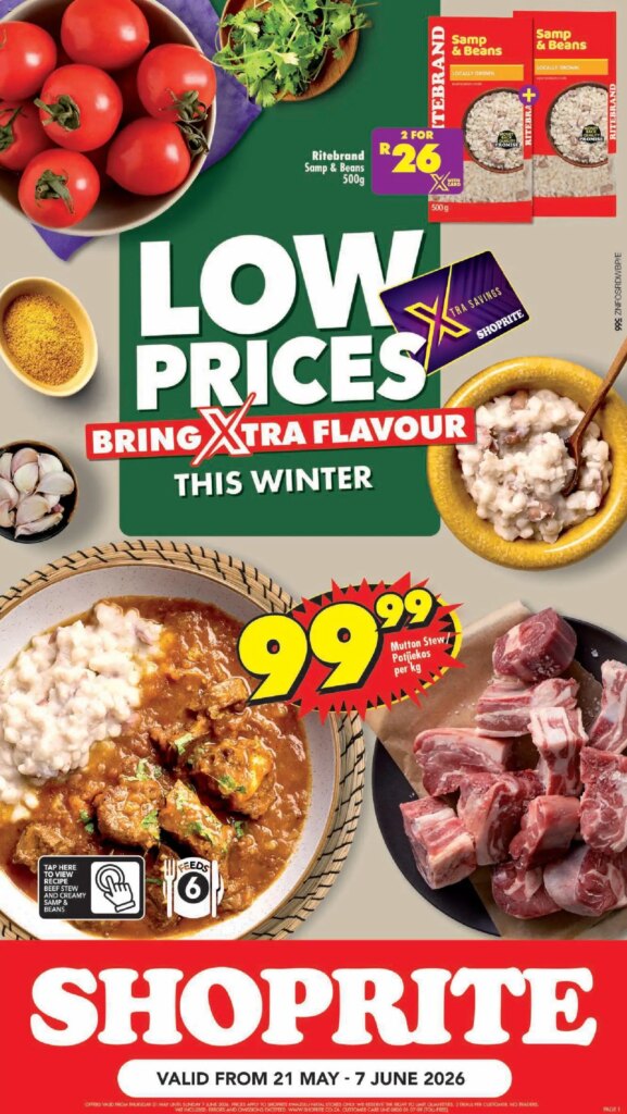 Shoprite – Kwazulu-Natal Winter Meals Specials This Week: 21 May 2026