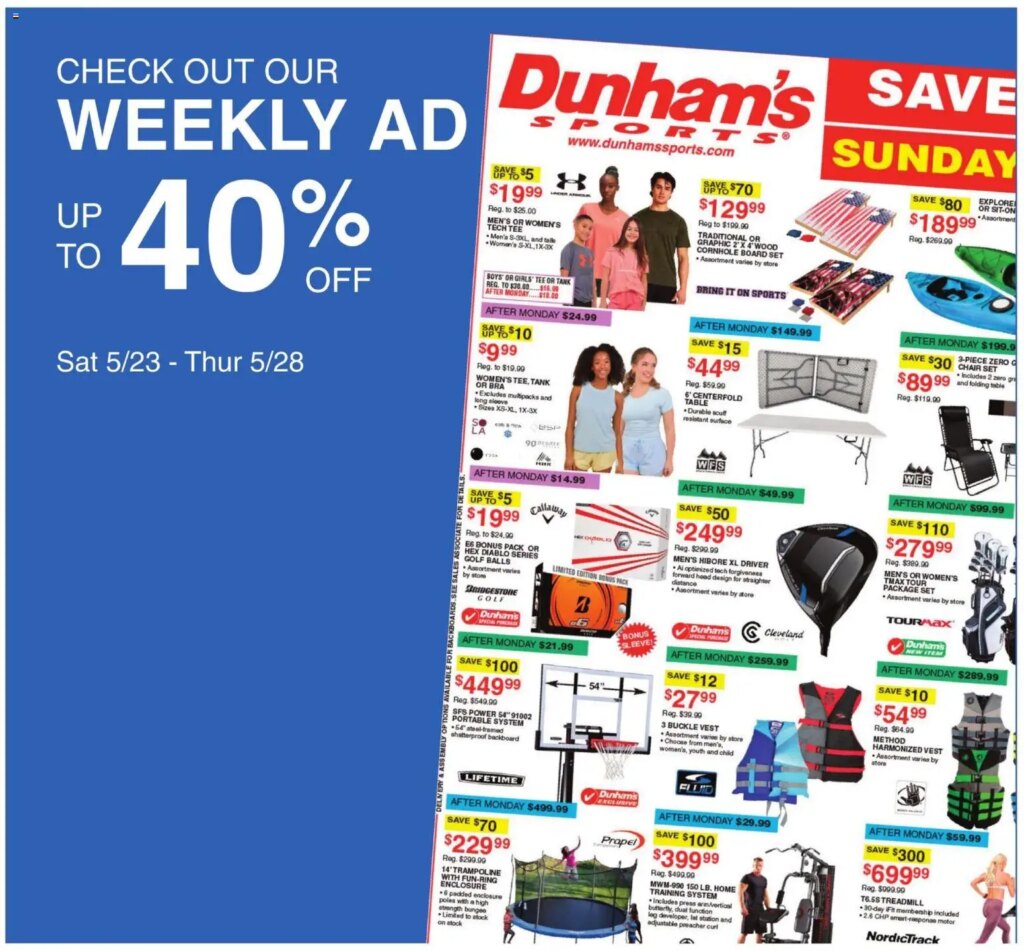 Dunham's Sports Weekly Ad This Week: May 23 to May 28 2026 Specials! 10 Dunham’s Sports Weekly Ad This Week: May 23 to May 28 2026 Specials!