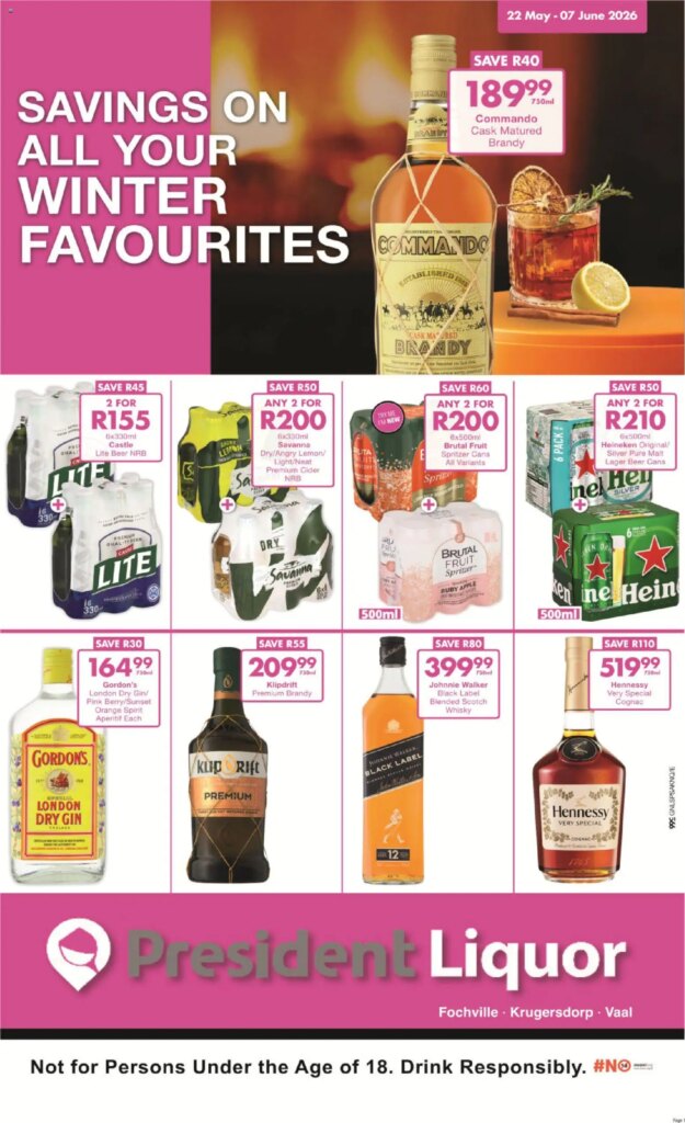 Hot Deals: President Hyper Liquor Specials – 22 May 2026 Savings Inside!