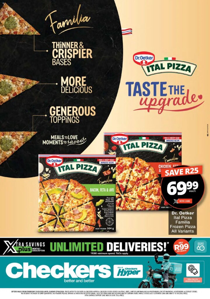 Special This Week: Checkers – Gauteng – Ital Pizza Promotion on 21 May 2026