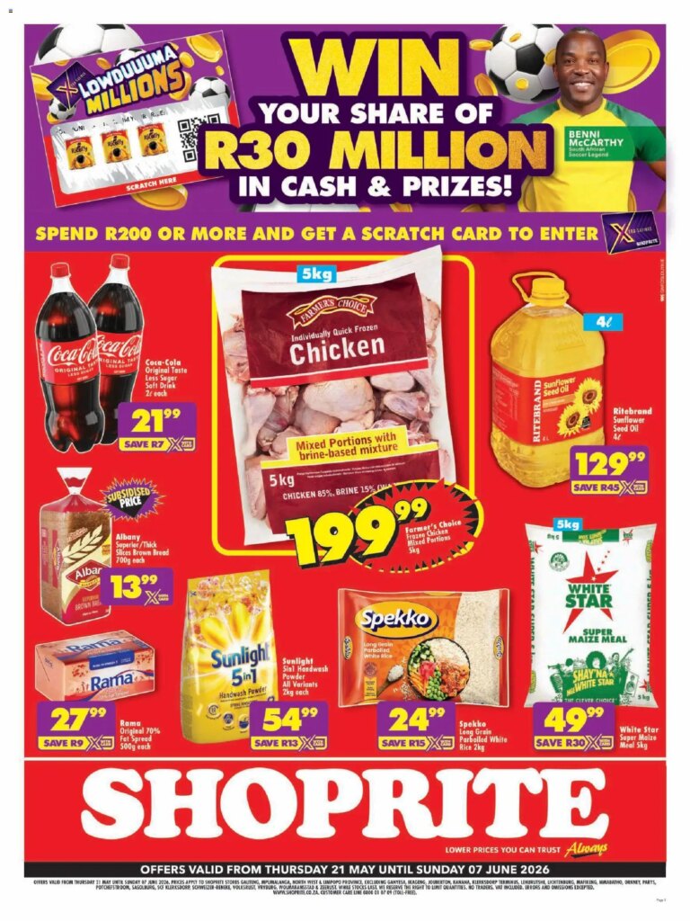 Shoprite – Gauteng – Low Price Lowduuuma Specials This Week 21 May 2026