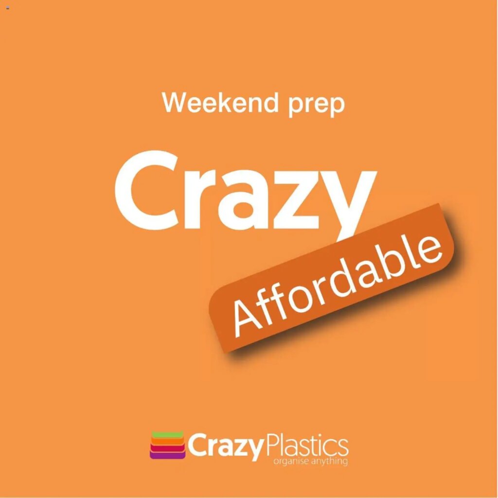 Unmissable Deals at Crazy Plastics Weekend prep – 22 May 2026 Special This Week!