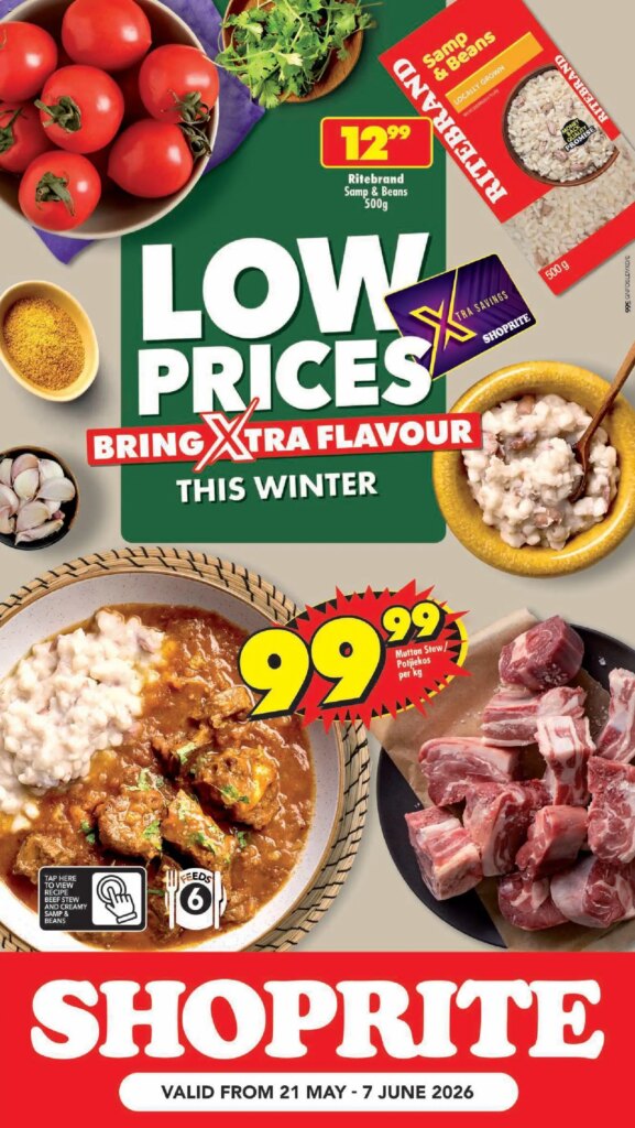 Shoprite – Gauteng Affordable Winter Meals Special This Week 21 May 2026
